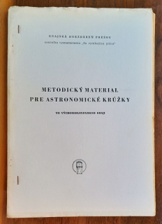 Metodický material pre astronomické krúžky vo Východoslovenskom kraji