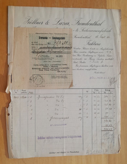Stvrzenka banky na vklad z 18. Sept. 1924