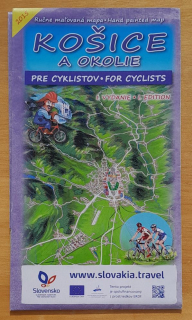Košice / Ručne maľovaná mapa pre cyklistov