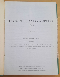 Jemná mechanika a optika 1983 / mesačník čísla 1 - 12