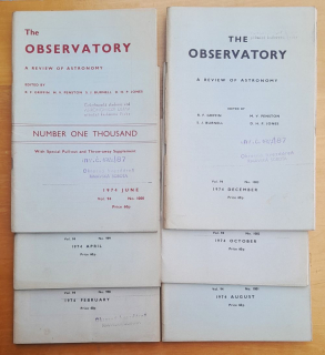 The Observatory a Review of Astronomy 1974
