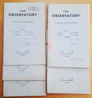 The Observatory a Review of Astronomy 1975