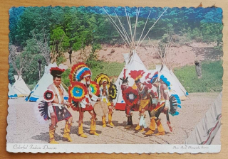 Indianska pohľadnica - Colorful Indian Dancers - USA -1976 