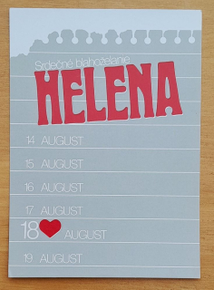 Srdečné blahoželanie k meninám - Helena