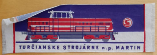 Záložka do knihy, Turčianske strojárne n.p. Martin - Textilná záložka
