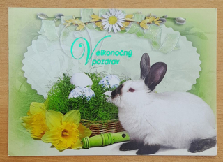 Veľkonočný pozdrav so zajačikom