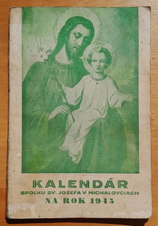 Kalendár spolku sv. Jozefa v Michalovciach na rok 1945