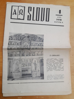 Slovo - mesačník gréckokatolíkov v ČSSR apríl 1978