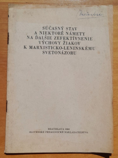 Súčasný stav a niektoré námety