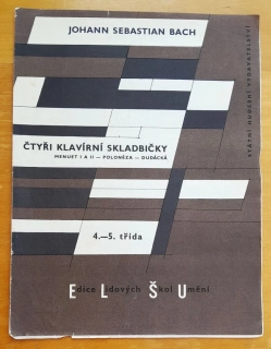 Čtyři klavírní skladbičky / Menuet 1 a 2 / Polonéza / Dudácká / 4.-5. třída