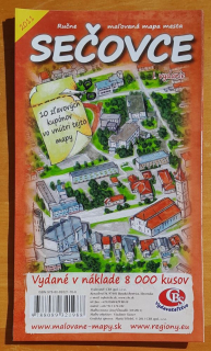 Sečovce / Ručne maľovaná mapa mesta