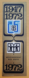 Záložka do knihy - Medzinárodný rok knihy 1972 - Kalendárik