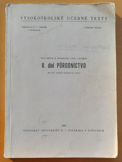 Pôrodníctvo pre 4 ročník všeobecnej vetvy 2. diel / Vysokoškolské učebné texty
