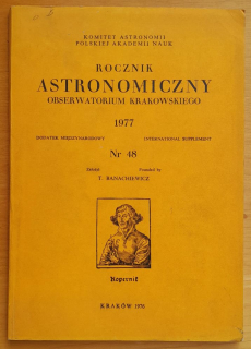 Rocznik astronomiczny Observatorium Krakowskiego na rok 1977