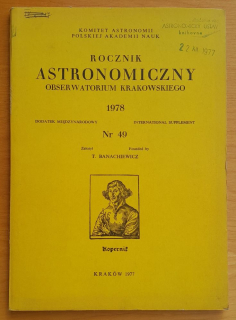 Rocznik astronomiczny Observatorium Krakowskiego na rok 1978