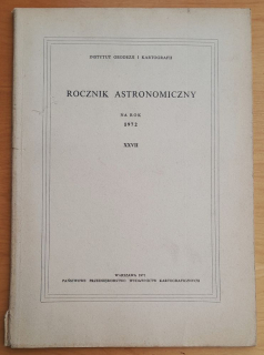 Rocznik astronomiczny Observatorium Krakowskiego na rok 1972