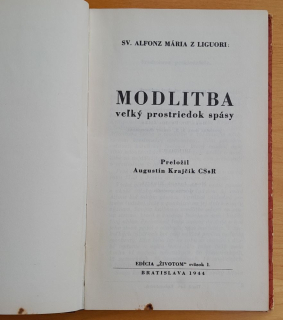 Modlitba veľký prostriedok spásy