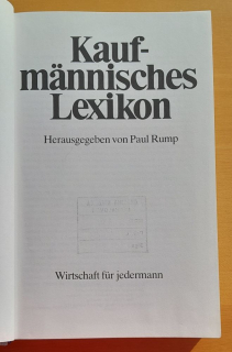 Kaufmännisches Lexikon / Obchodný lexikon