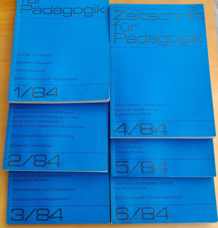 Zeitschrift fur Padagogik 1.- 6. / 1984