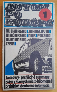 Autom po Európe 1. / Bulharsko - Juhoslávia - Maďarsko - NDR - Poľsko - Rumunsko - ZSSR mapka severná časť