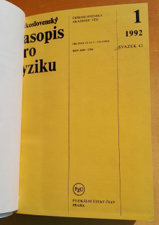Československý časopis pro fyziku 1.- 6./1992 / Sekce A / Svazek 42