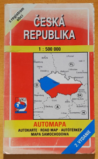 Česká republika s registrem obcí / Mierka 1 : 500 000