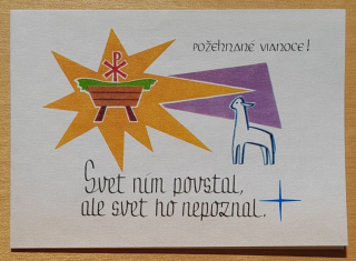 Požehnané Vianoce - 1975 - Pozdrav s obálkou