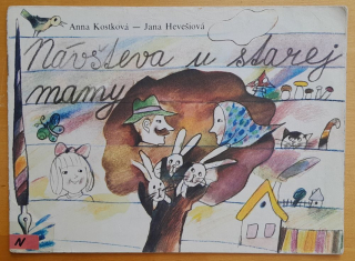 Návšteva u starej mamy / Omaľovačky a vystrihovačky s textom