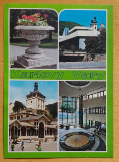 Karlovy Vary - Čs. státní lázně - Kolonáda J. Gagarina - Zámecká věž - Tržní kolonáda