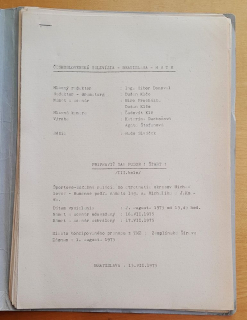 Scenár televíznej relácie: Pripraviť sa Pozor Štart - Zemplínska Šírava