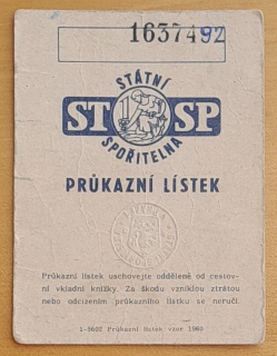 Prúkazní lístek - Státní spořitelna / STSP