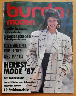Burda moden 1987-9 + časť strihovej prílohy