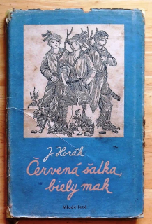 Červená šatka, biely mak