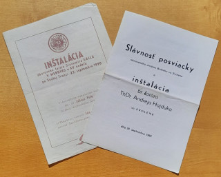 Inštalácia zborového farára Slavomíra Galla v Merníku v XV. nedeľu po Svätej Trojici 23. septembra 1990
